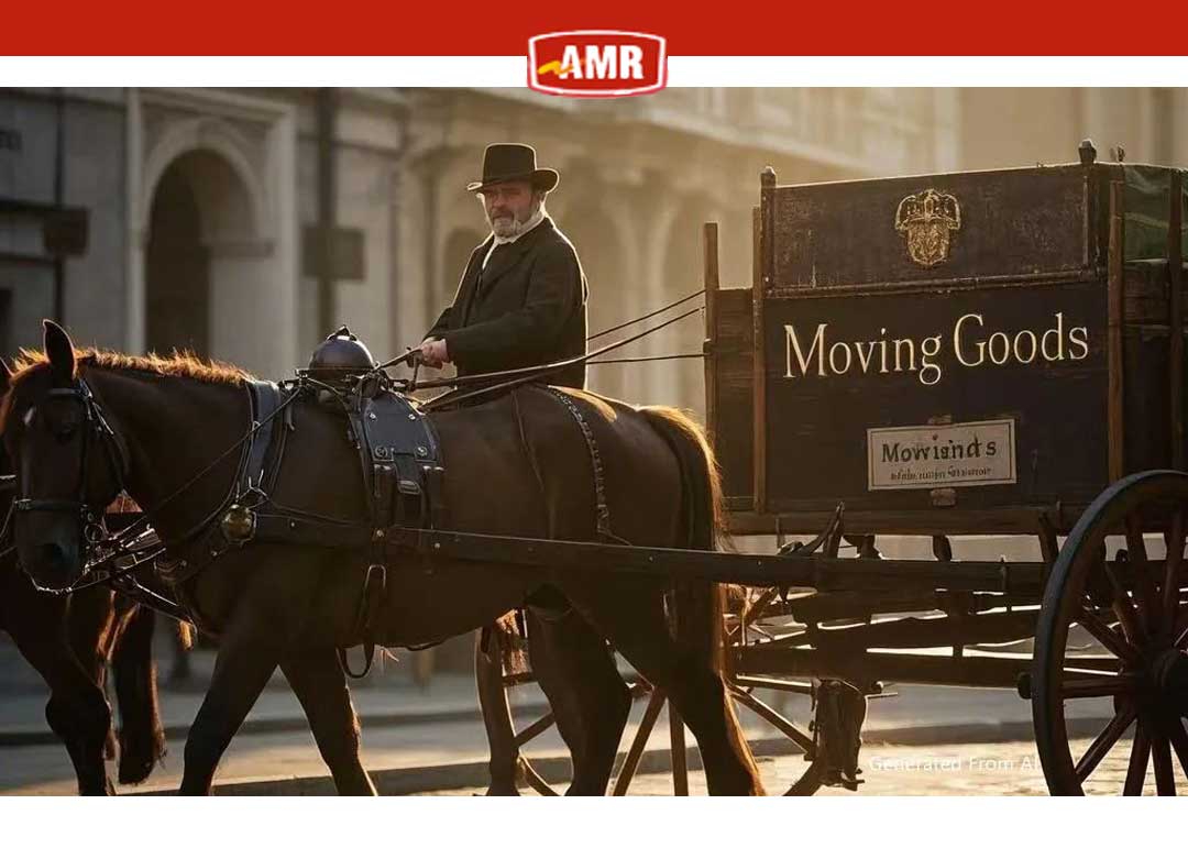 professional mover packing the boxes